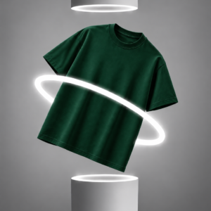 Solid Dark Green Oversize T-Shirt